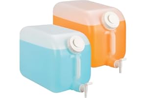 CONSOLIDATED PLASTICS 5 Gallon Plastic Dispenser Carboy with Spigot (2 Pack)