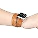 V-Moro Compatible Apple Watch Band 42mm 44mm Women Men, Vintage Crazy Horse iWatch Leather Replacement Bracelet Wristband for Apple iWatch Series 3 Series 2 Series 1, Sport, Hermes- Brown
