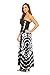 Riviera Sun 21611-BW-XL Strapless Tube Maxi Dress/Summer Dresses Black/White
