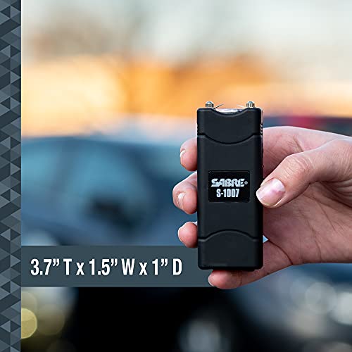 SABRE Stun Gun with Flashlight and Belt Holster, 2.762 Microcoulombs