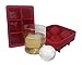 Ice Ball Maker and Cube Mold Trays Silicone - BPA Free - Combo Large Square and Sphere Round Silicone Molds Shapes for Whiskey Ice, Cocktails, Beverages