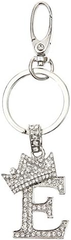Sometheme Special Rhinestone Stud Initial Letter Charm Keychain, Key Ring, Bag Charm
