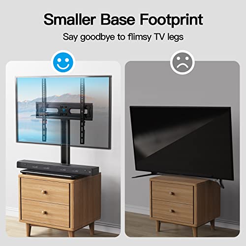 PERLESMITH Universal TV Stand Table Top TV Base for 32 to 60 inch LCD