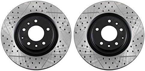 Brakenetic Premium Cross Drilled Brake Disc Rotors [ISF IS-F] BNP44164.CD [FRONT SET]