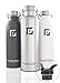 Glacier Point Vacuum Insulated Stainless Steel Water Bottle (25oz / 17oz) Double Walled Construction, Premium Powder Coating, Zero Condensation! (Gray, 25 OZ)