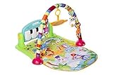 MooToys Kick and Play Newborn Toy with Piano for Baby 1 - 36 Month, Lay and Play, Sit and Play, Activity Toys, Play Mat Activity Gym for Baby. Blue