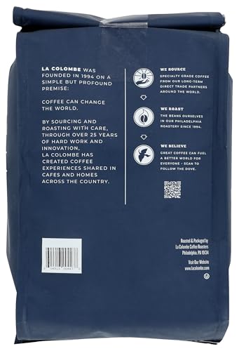 LA COLOMBE NIZZA MEDIUM ROAST WHOLE BEAN COFFEE – NOTES OF MILK CHOCOLATE, NUTS & BROWNIE WITH HONEY-SWEET ROASTED NUTTINESS, 24 OUNCE (PACK OF 1)
