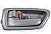 PT Auto Warehouse TO-2562G-LS - Inside Interior Inner Door Handle/Trim, Gray - Driver Side