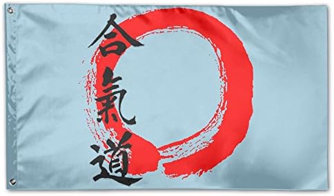 YUANSHAN Home Garden Flag Aikido Logo Polyester Flag Indoor/Outdoor Wall Banners Decorative Flag Garden Flag 3' X 5'