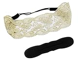 BONAMART ® Flower Lace Hoop Elastic Hairbands Headbands Accessory + Magic Hair Bun Sponge Maker Styling Tool f Women Girls