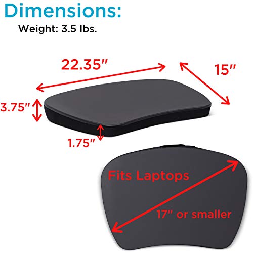 BIRDROCK HOME Oversized Lap Desk with Memory Foam Cushion Portable