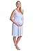 Baby Be Mine Labor and Delivery Gown for Hospital – 3-in-1 Labor/Delivery/Nursing Gown – Maternity Sleepwear(S/M, Blue Polka Dot)
