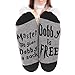 Moyel Dobby No Show Socks For Women Novelty Funny Cool Gifts (Grey, 1)