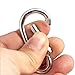 RamPro 1Pc Spring Snap Hook Carabiner Stainless Steel Clip Keychain - 3/16 to 5/16-inch, Grade 316 SS (5/16)