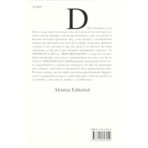 Gramatica de la argumentacion/ Argument of Grammar: Estrategias Y Estructuras (Spanish Edition)