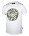 Guinness White Distressed Label Bottle Cap T-Shirt,White,Large