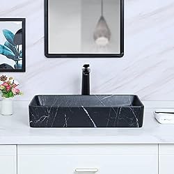 Davivy 23.6'' x 13.3'' Nordic Marbling Matte Black