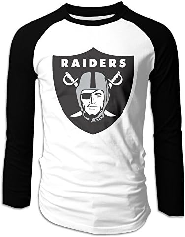 LOVEGIFTTO MEN Mens Ken Stabler 12 Raiders Long Sleeve Comfort Raglan Tee Shirt Small