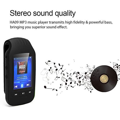 MP3 Player with Clip Bluetooth for Sport, 8 GB Music Player Lossless Sound Support FM Radio Recorder Stopwatch Pedometer,Expandable up to 32 GB