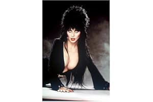 Elvira 8x10 Inch Photo Elvira: Mistress of the Dark Hands Supporting Her Weight Fog in Background kn