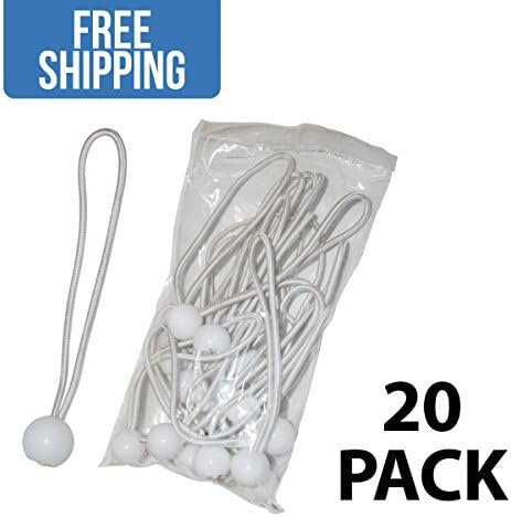 6" Ball Bungee Tie Downs - 20 pc Bag - Premium Quality - Shippers Supplies