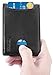 SimpacX RFID Blocking Bifold Slim Genuine Leather Thin Minimalist Front Pocket Wallets for Men Money Clip Full Grain Leather (Black)