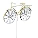 Collections Etc Whimsical Bicycle Wind Spinner Garden Decor Yard Stake, Yellow