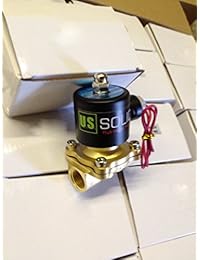 VITON SEAL N.C. válvula solenoide eléctrica de 1/2" de latón, 24 VAC de voltaje de corriente continua, para aire, agua y combustible