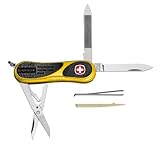 Wenger 16806 Swiss Army EvoGrip 81 Yellow PER Pocket Knife, Yellow and Black