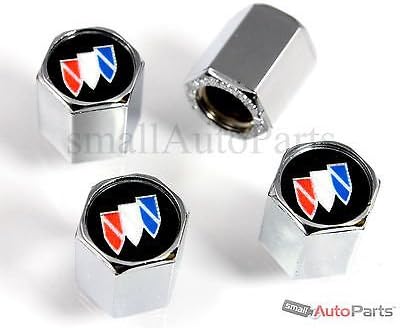 Logo Caps Buick Black Logo Chrome Abs Tire Valve Stem Caps