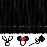 150 Pieces Black Pipe Cleaners for Hair, Pipe