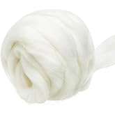 3.53oz Needle Felting Wool Roving for Needle Felting White Felting Wool | Wool Roving Bulk Roving Wool for Felting Pure Wool Chunky Yarn Spinning Wet Felting Diy Hand Spinning