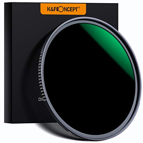 K&F Concept 82MM Neutral Density Lens Filter 10 Stops ND 1000 Filter HD 18 Layer Neutral Grey ND Lens Filter with Multi-Resistant Nano Coating