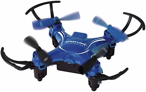 PCT Brands Zero Gravity Mini Pocket Drone 4 Channel 6 Axis Gyro RC Micro Quadcopter, Blue, Small