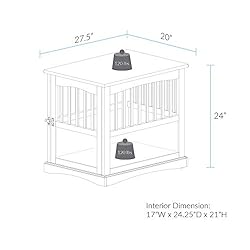 Casual Home Wooden Medium Pet Crate, End Table, White