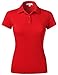 Luna Flower Women's Short Sleeve Cotton Slim Fit Polo Shirt (GTEW103)