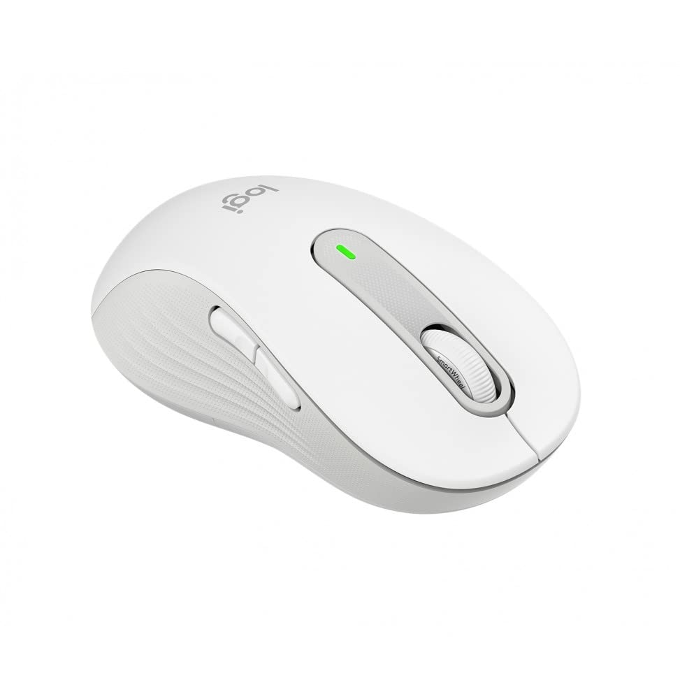 Logitech Signature M650 L Left Souris Sans Fil - Pour Grandes Mains Gauches, Pile 2 Ans, Clics Silencieux, Boutons De Côtés Programmables, Bluetooth, PC/Mac/Multi-Device/Chromebook - Blanc