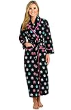 Del Rossa Womens Cotton Robe, Lightweight Printed Woven Bathrobe