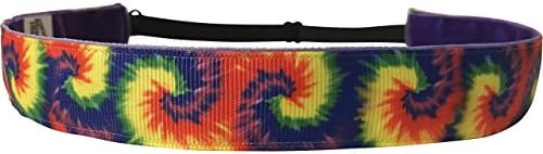 BEACHGIRL Bands Womens Girls Headband Non Slip Adjustable Workout Hairband Classic Tie Dye