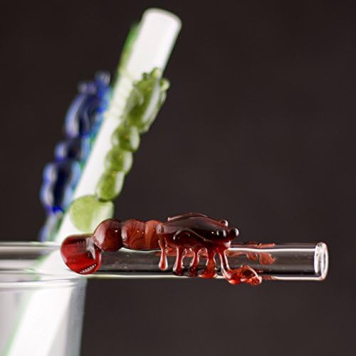 FBG Lobster Glass Drinking Straw 9" Non-Toxic, Reusable, Dishwasher Safe Pyrex in Your Choice of Colors
