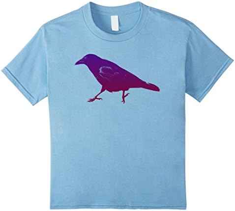 unisex-child Graphic Design Art Animal Vintage Style Crow T-shirt 6 Baby Blue
