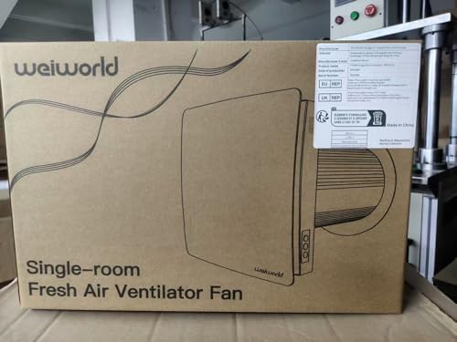 Decentralized VMC 150 mm with Ceramic Heat Recovery, Dual Wall Flow VMC for Single Room, WiFi & Remote Control, Silent EC Motor, 65 s Automatic Cycle