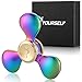 SYOURSELF Titanium Alloy Tri-Spinner Hand Fidget Toy +1 Replacement Stainless Steel Bearing-4-7min High Speed, Quiet EDC Focus Toy for Stress Relieve Anxiety Adult(Water Rainbow)