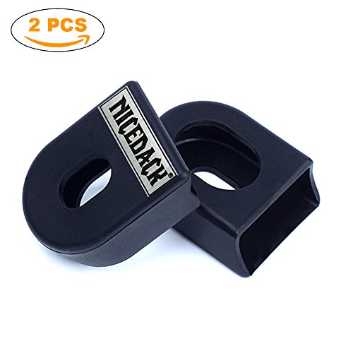 NICEDACK Bicycle Crankset Protective Cover, 2 PCS Sleeve Protector Mountain Road Bike Arm Boots Fixed Gear Bicycle Crank Protective Cover (black)