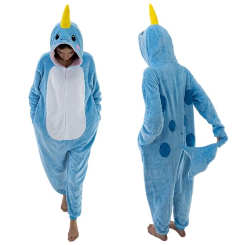 COSUSKET Adult Narwhal Onesie Pajamas