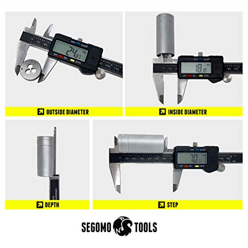 Segomo Tools 6 Inch Electronic Digital Calipers: Inch, Fractions, Millimeter Conversion - CAL6DIGI - Thumbnail 4