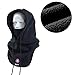 UPMALL Tactical Balaclava Full Face Mask Fleece Warm Winter Outdoor Sports Mask Wind-Resistant Hood Hat (Black)