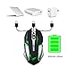 Rechargeable Wireless Silent Gaming Mouse, Besde T1 Wireless Rechargeable Mouse with Colorful LED Lights and 1000/1200/1600/2400 DPI 400mah Lithium Battery for Laptop and Comput (T1, Black)thumb 2