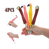 Sinofun 4 Pack Kawaii Pen Squishy Set, Scented Topper Flamingo Sloth Squishies Pens, Slow Rising Party Favors/School Supplies/Birthday Gift Boys/Girls/Kids