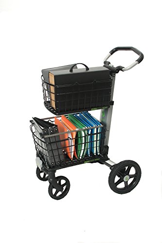 clax cart mobile folding shopping cart with storage crate